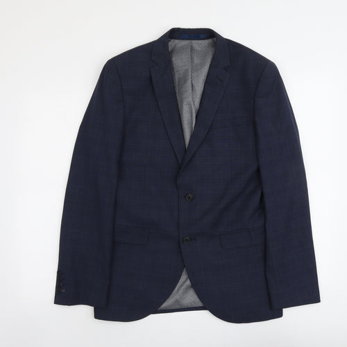NEXT Mens Blue Polyester Jacket Suit Jacket Size 38 Regular