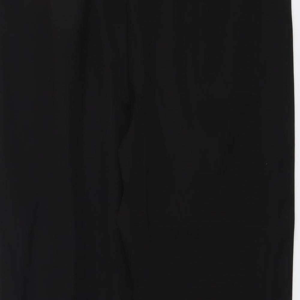 Dorothy Perkins Womens Black Polyester Trousers Size 12 L28 in Regular Button