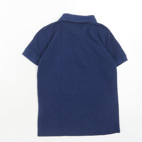 NEXT Boys Blue Polyester Basic Polo Size 6 Years Collared Button