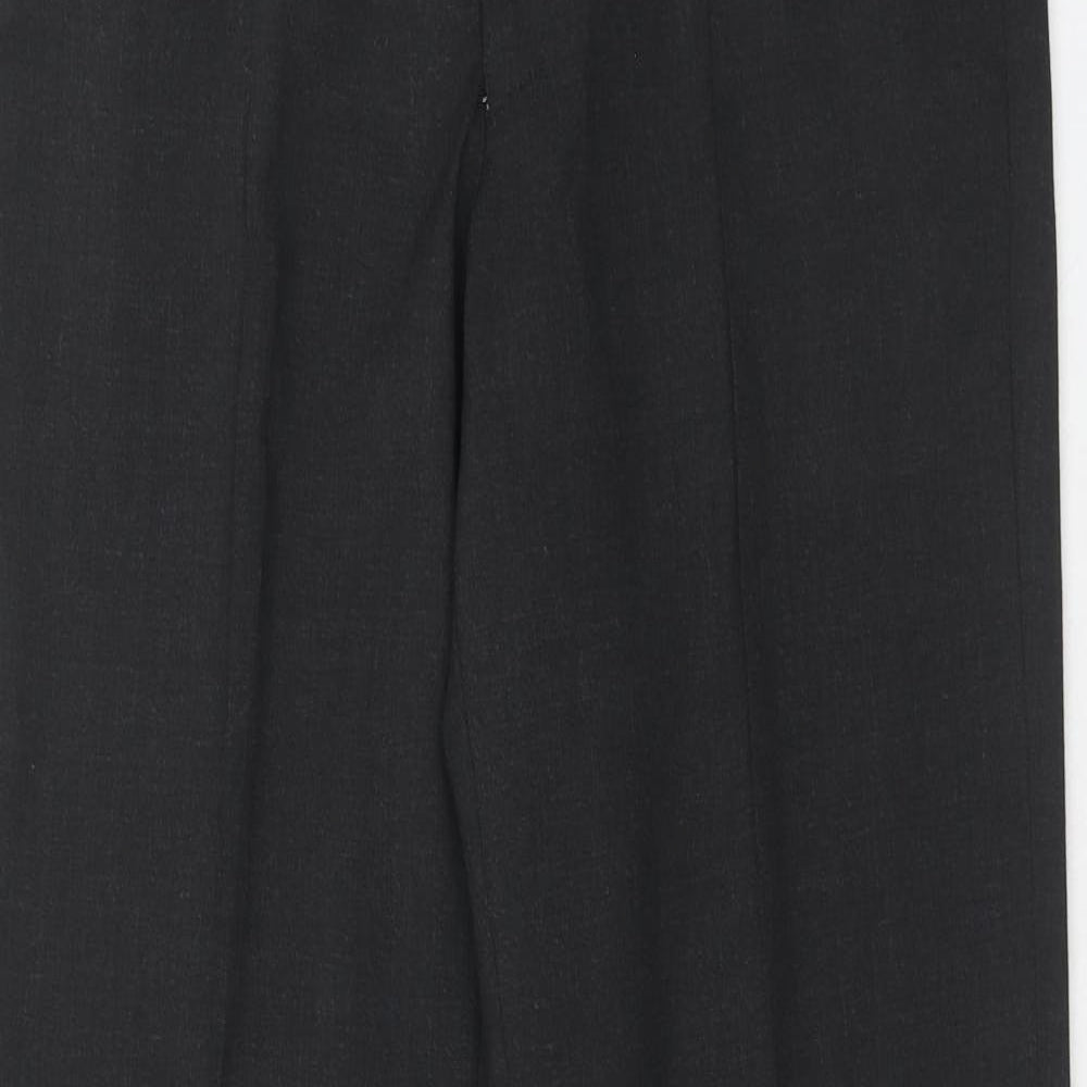 Marks and Spencer Mens Grey Polyester Dress Pants Trousers Size 30 in L33 in Regular Hook & Eye