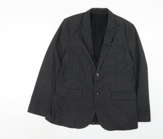 Gap Mens Grey Wool Jacket Suit Jacket Size 38 Regular