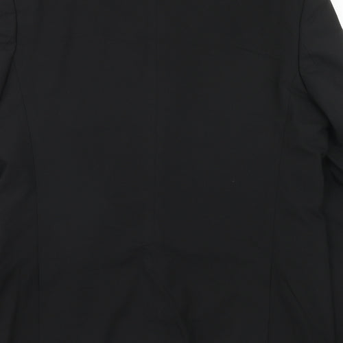 Dobell Mens Black Polyester Jacket Suit Jacket Size 44 Regular