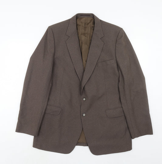 Robert Hirst Mens Brown Wool Jacket Suit Jacket Size 40 Regular
