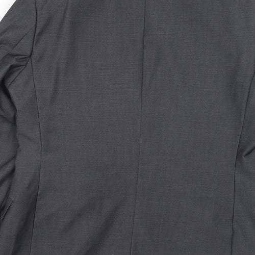 New Look Mens Grey Polyester Jacket Suit Jacket Size 38 Regular