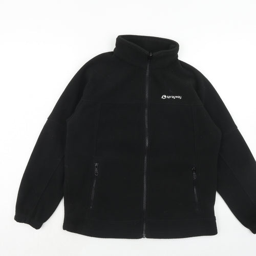Sprayway Boys Black Basic Jacket Jacket Size 12 Years Zip