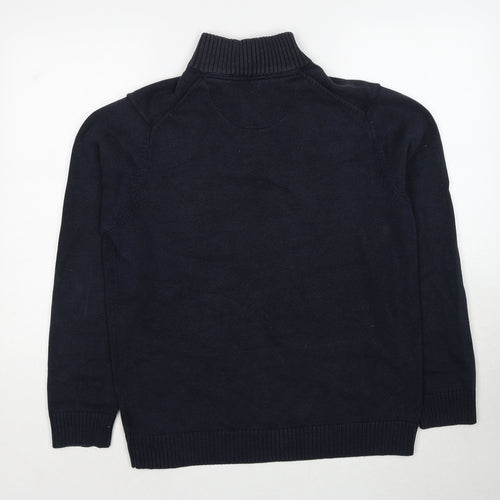 Baumler Mens Blue Cotton Henley Sweatshirt Size L
