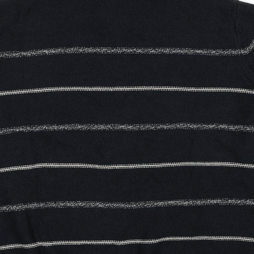 BHS Mens Blue Striped Acrylic Pullover Sweatshirt Size L