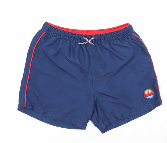 Zara Boys Blue Polyester Sweat Shorts Size 11-12 Years Regular Drawstring - Swim Shorts