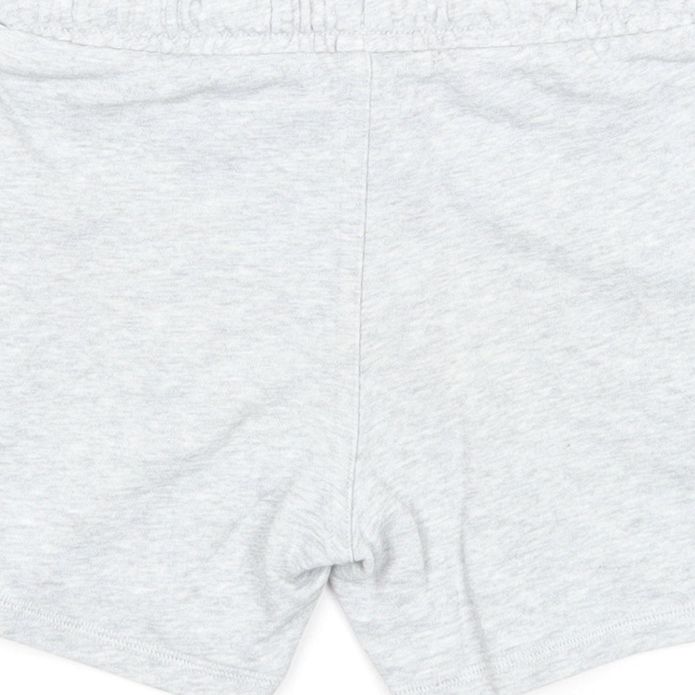 Marks and Spencer Boys Grey Cotton Sweat Shorts Size 5-6 Years Regular Drawstring