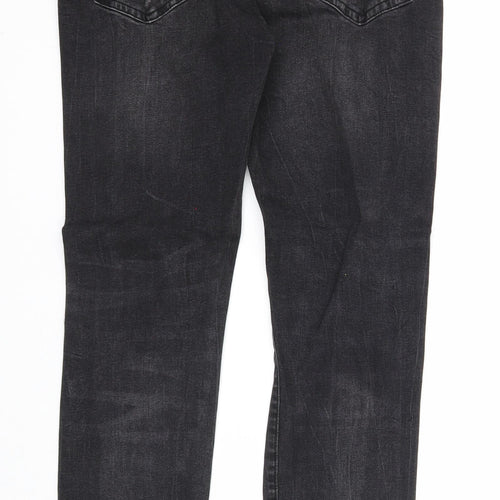 H&M Mens Black Cotton Skinny Jeans Size 33 in Regular Zip