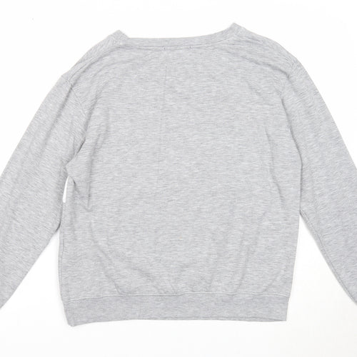 New Look Womens Grey Colourblock Polyester Pullover Sweatshirt Size 12 Pullover - Oh Hey Saturday