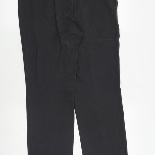 Marks and Spencer Womens Grey Viscose Trousers Size 10 Regular Zip