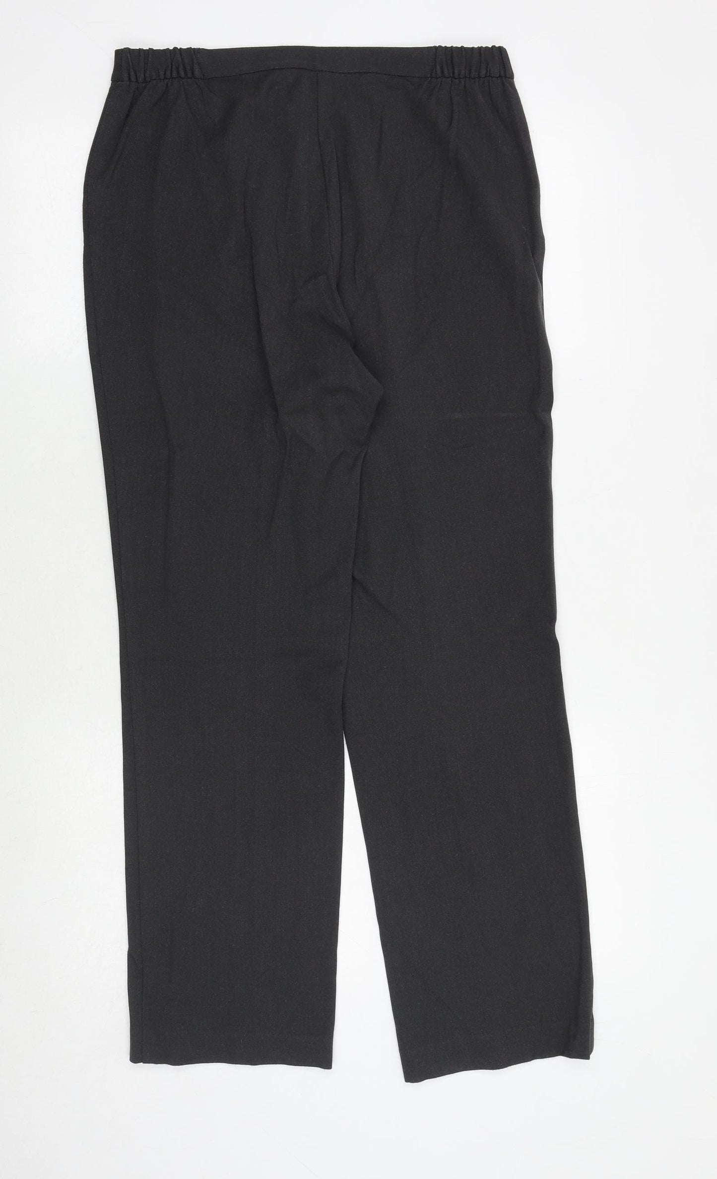 Marks and Spencer Womens Grey Viscose Trousers Size 10 Regular Zip