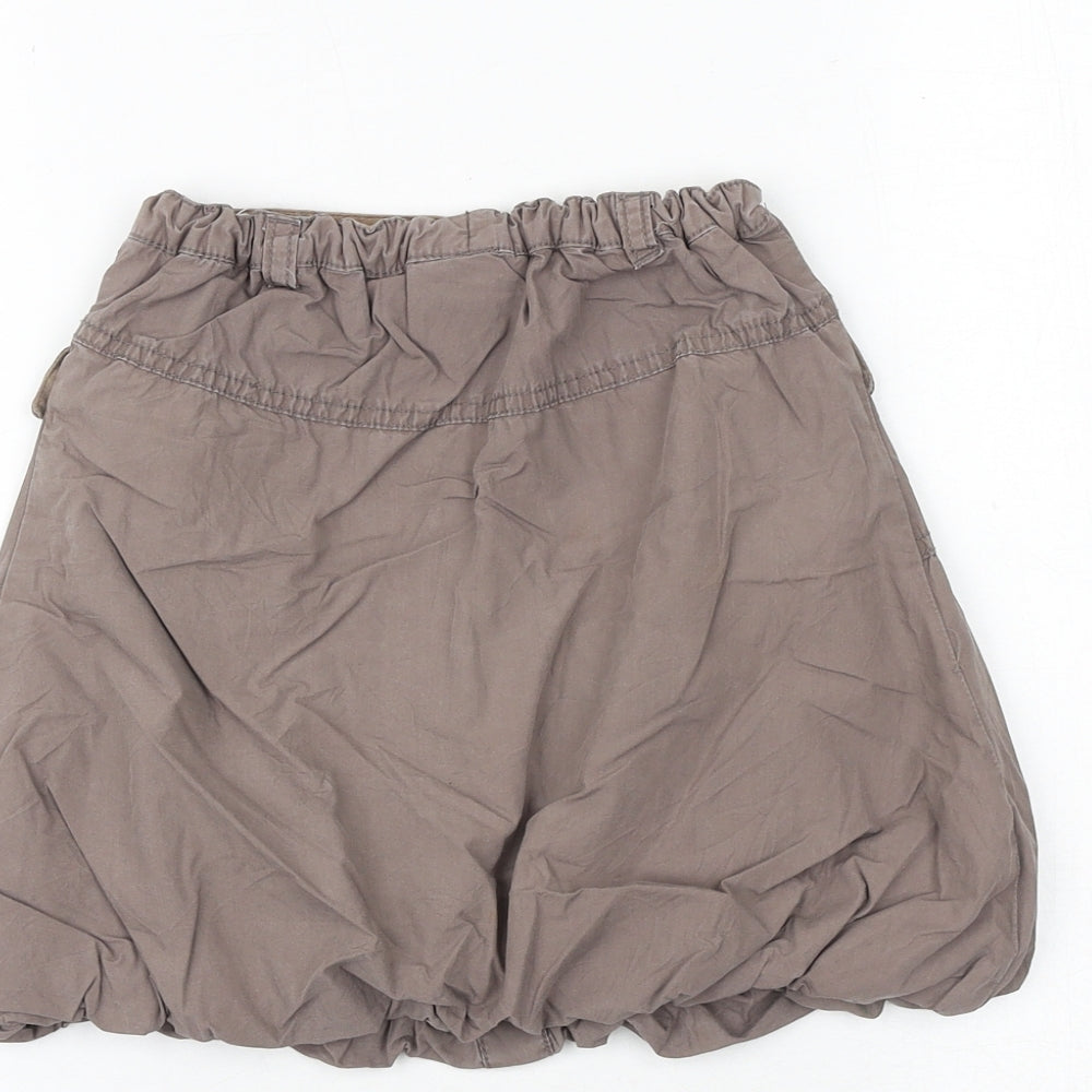 MINIMODE Girls Brown 100% Cotton A-Line Skirt Size 5-6 Years Regular Button