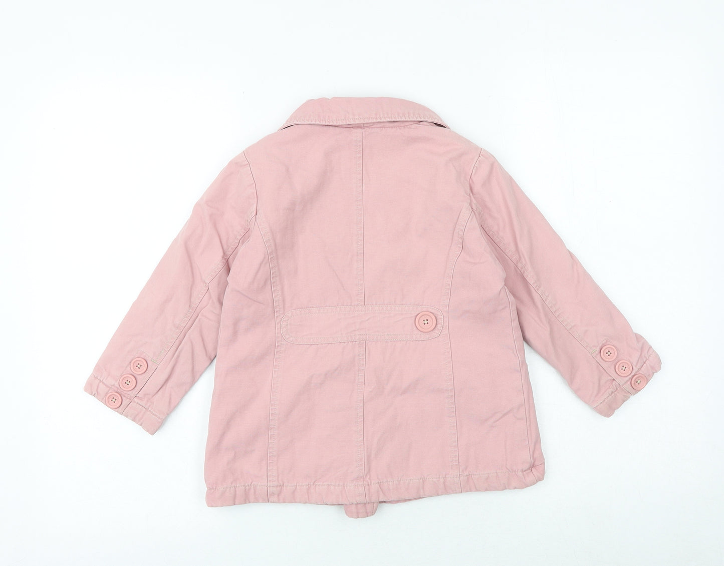 NEXT Girls Pink Jacket Size 3-4 Years Button