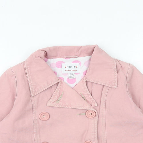 NEXT Girls Pink Jacket Size 3-4 Years Button