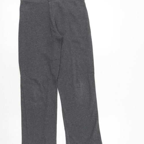 Marks and Spencer Girls Grey Cotton Jogger Trousers Size 9-10 Years Regular Pullover