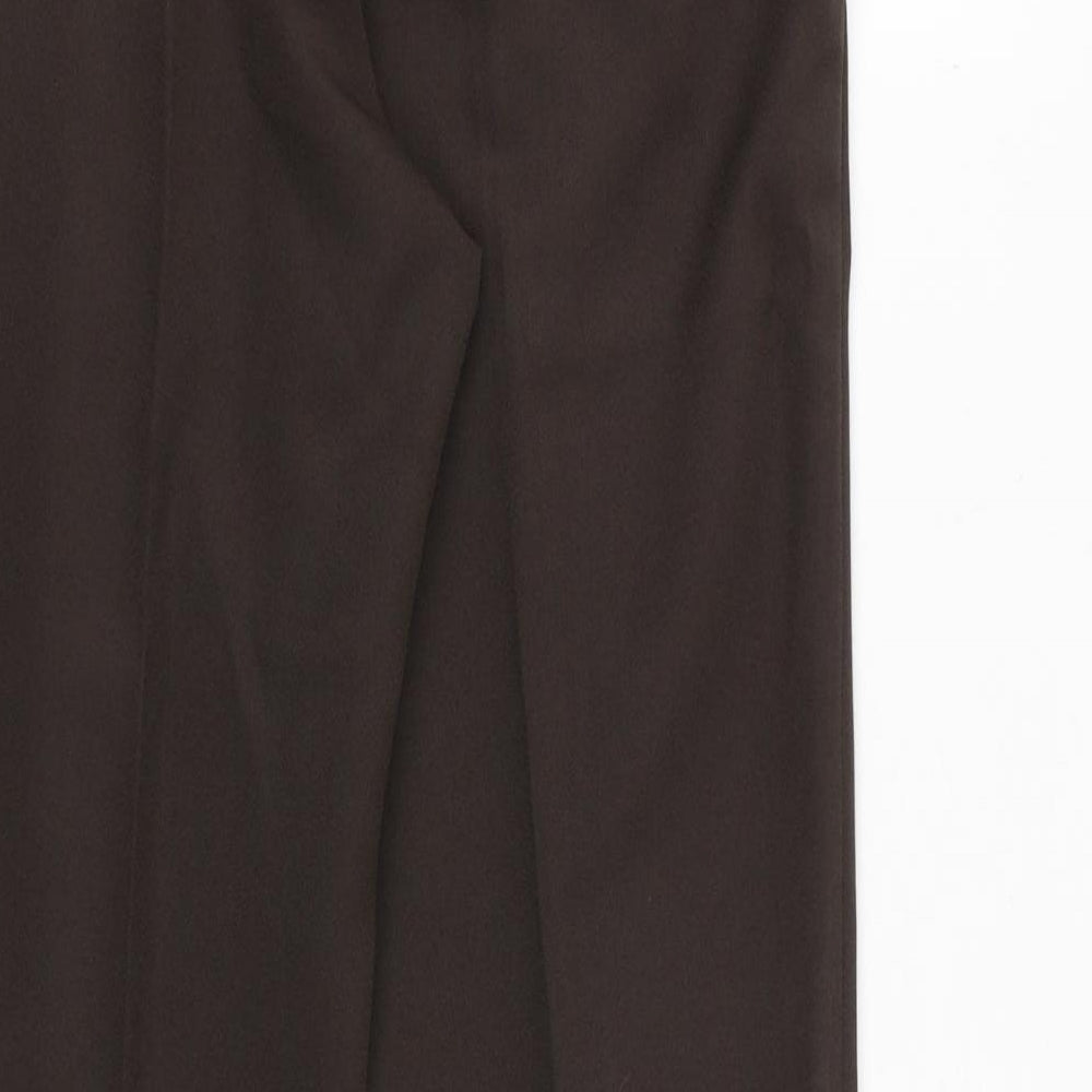 Slimma Womens Brown Polyester Trousers Size 14 Regular