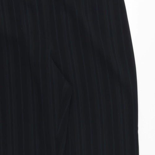 AMARANTO Womens Blue Striped Polyester Dress Pants Trousers Size 20 Regular Zip