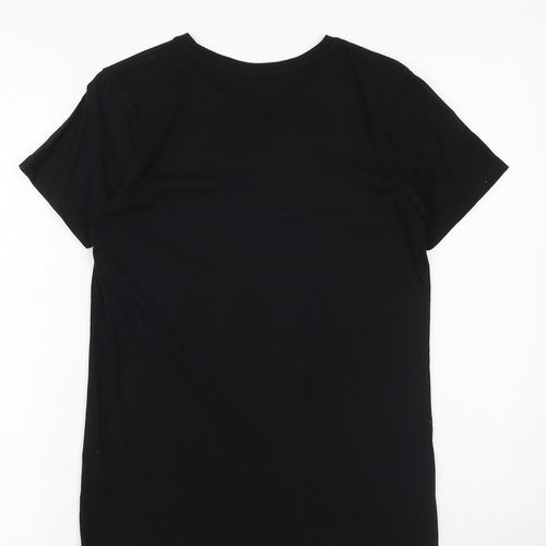 Urban Dept Boys Black 100% Cotton Basic T-Shirt Size 13 Years Round Neck Pullover - SK8 LIFE