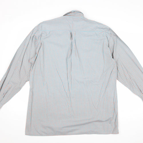 Tom Sayers Mens Multicoloured Check Cotton Button-Up Size M Collared Button