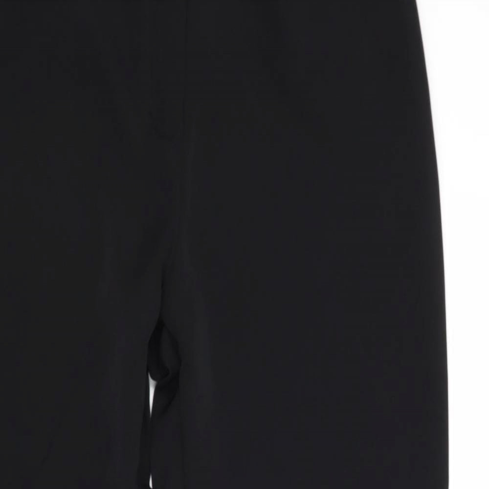 Boohoo Womens Black Polyester Trousers Size 12 Regular Zip