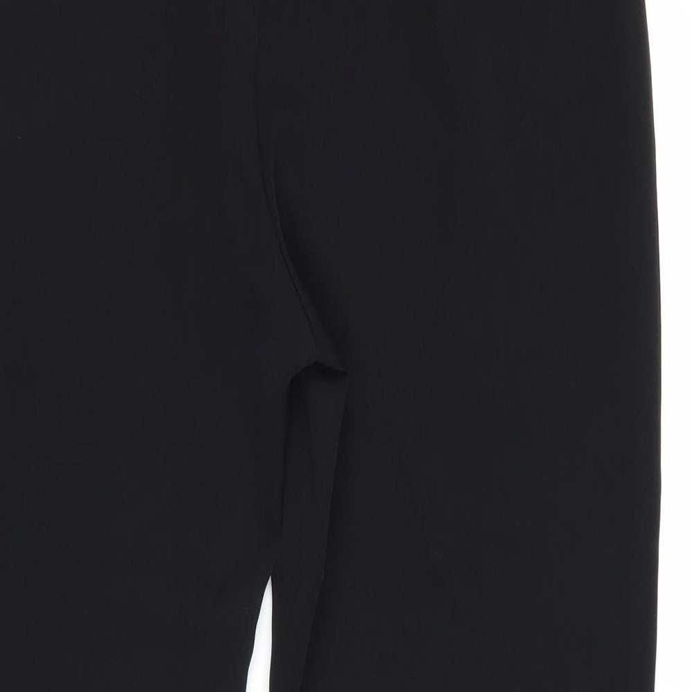 Boohoo Womens Black Polyester Trousers Size 12 Regular Zip