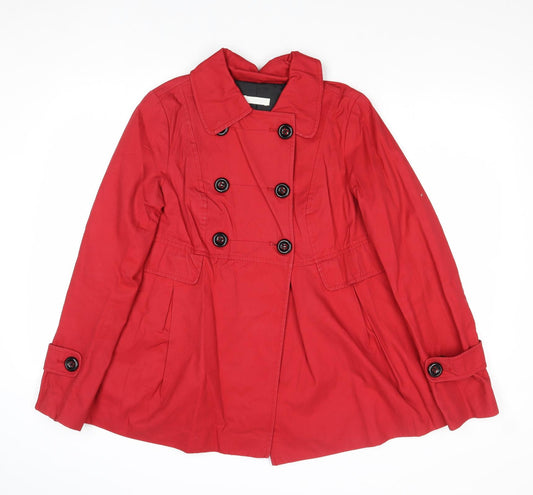 Promod Womens Red Jacket Size 10 Button