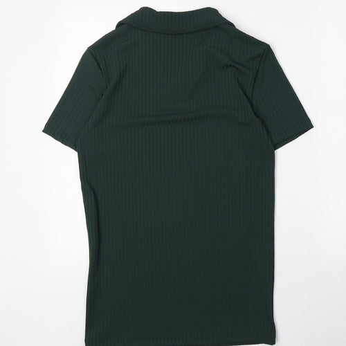 ASOS Mens Green Polyester T-Shirt Size S Collared
