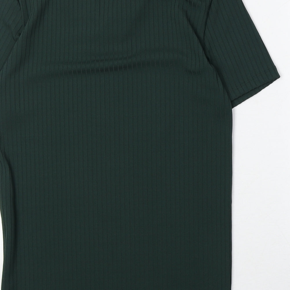 ASOS Mens Green Polyester T-Shirt Size S Collared
