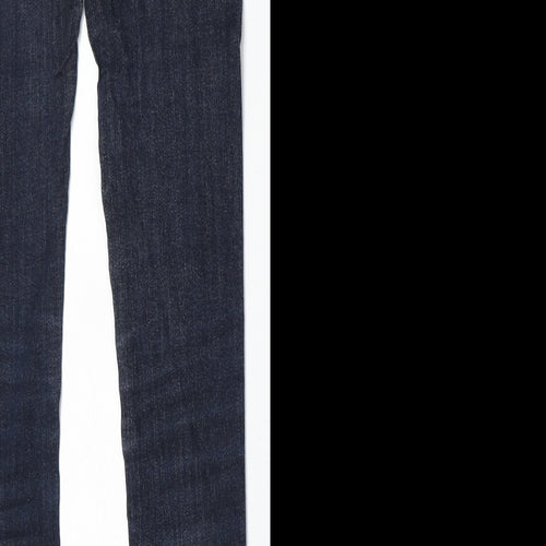 Label Lab Womens Blue Cotton Skinny Jeans Size 10 Regular Zip