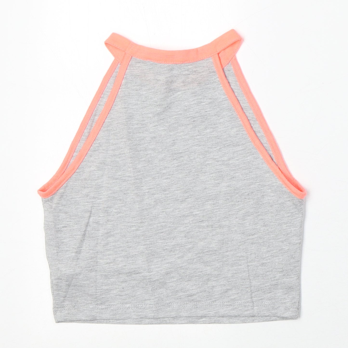 New Look Girls Grey Polyester Pullover Tank Size 10-11 Years Round Neck Pullover - Squad