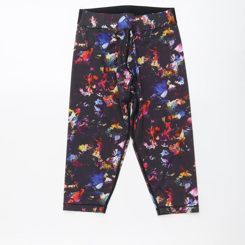 USA Pro Girls Multicoloured Geometric Polyester Cropped Trousers Size 9-10 Years Regular Pullover - Leggings