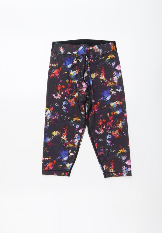 USA Pro Girls Multicoloured Geometric Polyester Cropped Trousers Size 9-10 Years Regular Pullover - Leggings