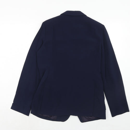 Sutton Studio Womens Blue Triacetate Jacket Suit Jacket Size 8