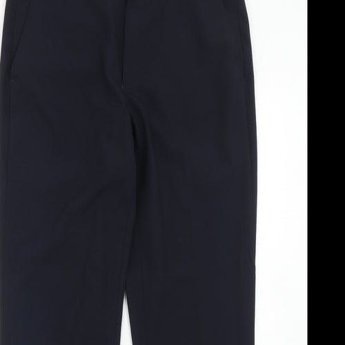 Marks and Spencer Mens Blue Polyester Trousers Size 34 in L29 in Regular Zip