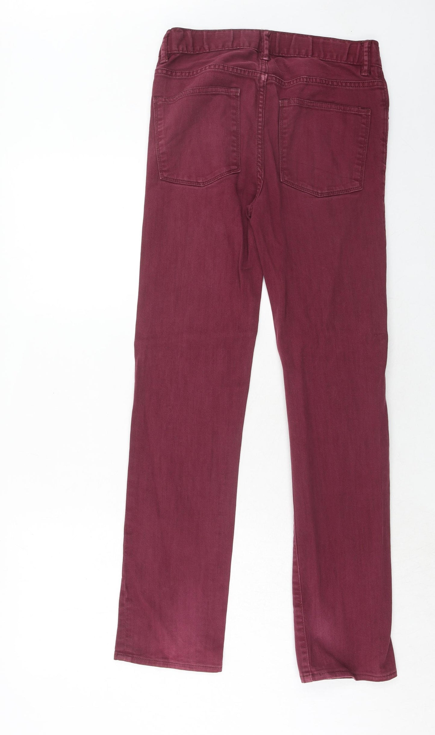 Gap Girls Purple Cotton Skinny Jeans Size 13 Years Regular Zip