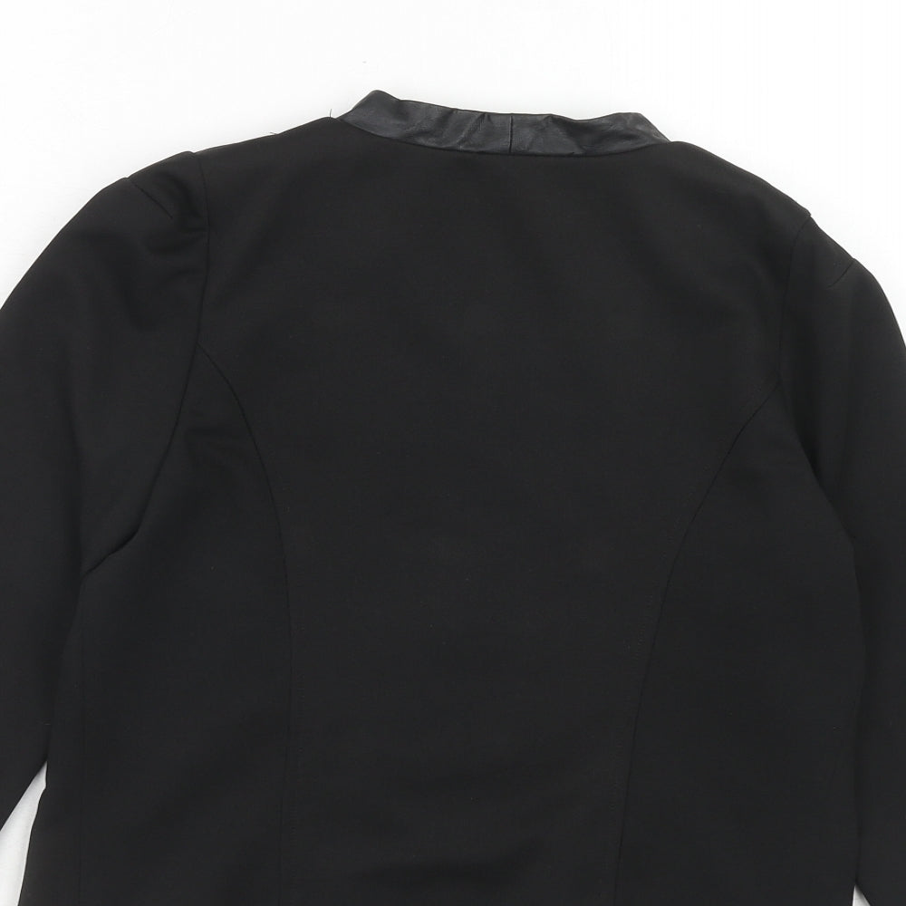 Boohoo Womens Black Jacket Blazer Size 10 Zip