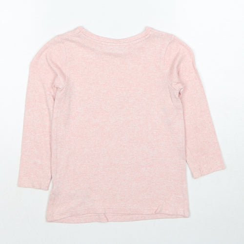 Harry Potter Girls Pink Round Neck Viscose Pullover Jumper Size 5-6 Years Pullover - Wizard In Training