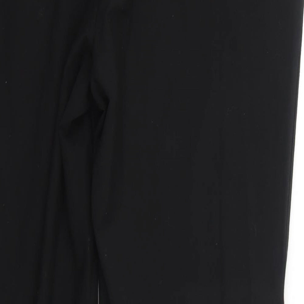 Marks and Spencer Womens Black Polyester Dress Pants Trousers Size 18 Regular Zip