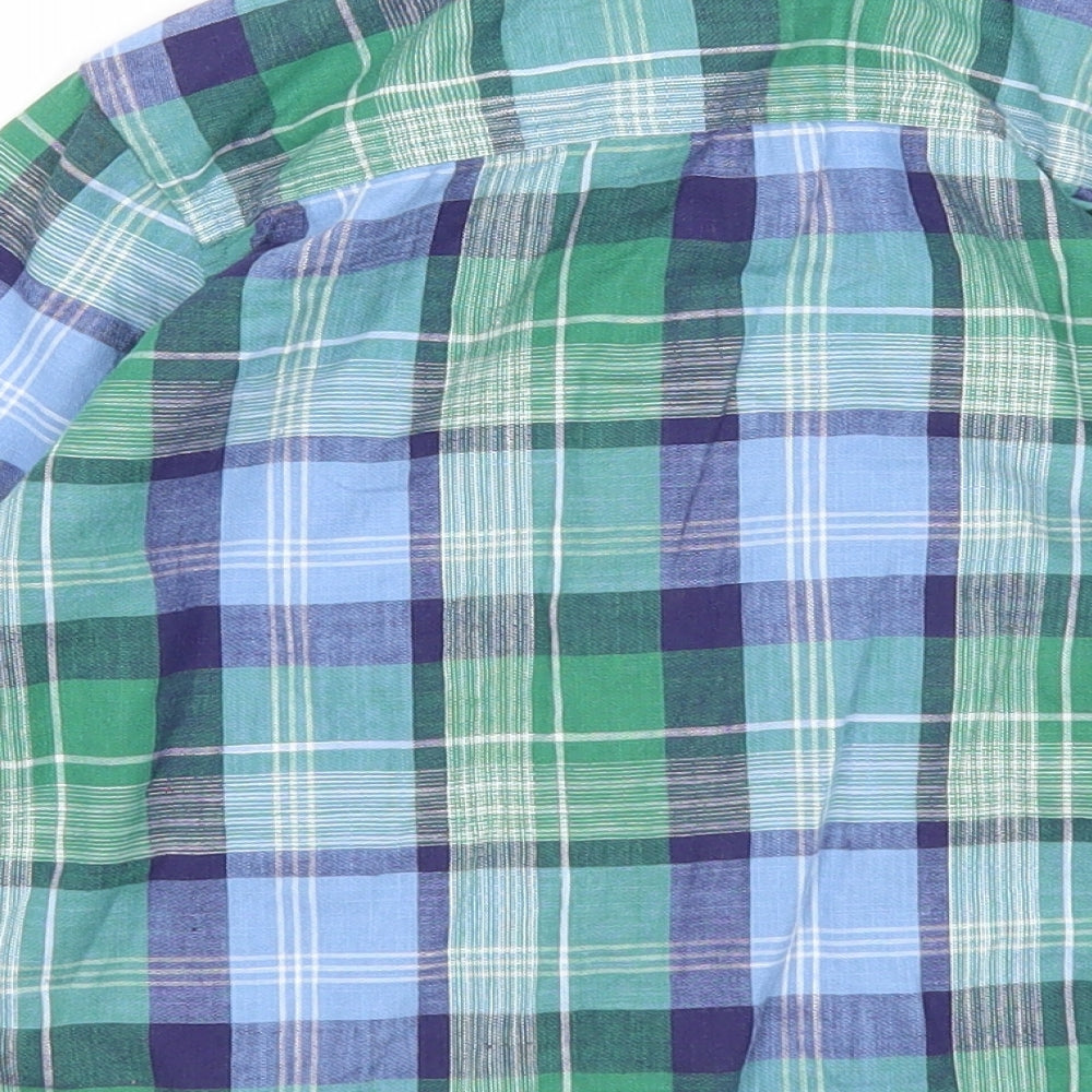 Jasper Conran Boys Multicoloured Geometric Cotton Basic Button-Up Size 4-5 Years Collared Button