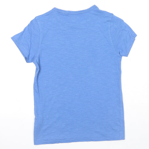 NEXT Boys Blue Cotton Basic T-Shirt Size 9 Years Round Neck Pullover - N.Y.CITY