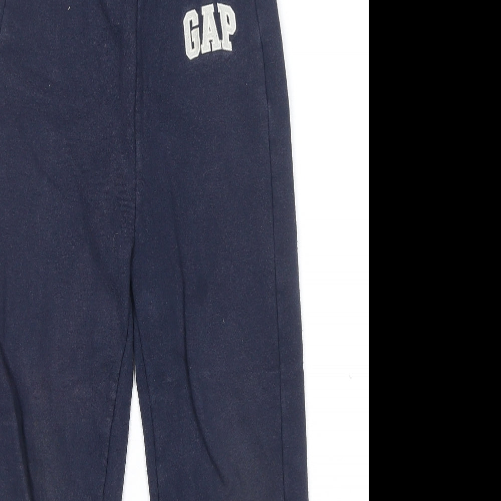 Gap Boys Blue Cotton Jogger Trousers Size 5 Years Regular Drawstring