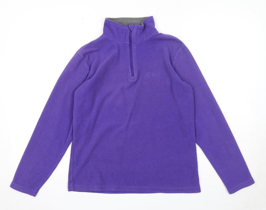 Hi Gear Womens Purple Polyester Pullover Sweatshirt Size 12 Zip