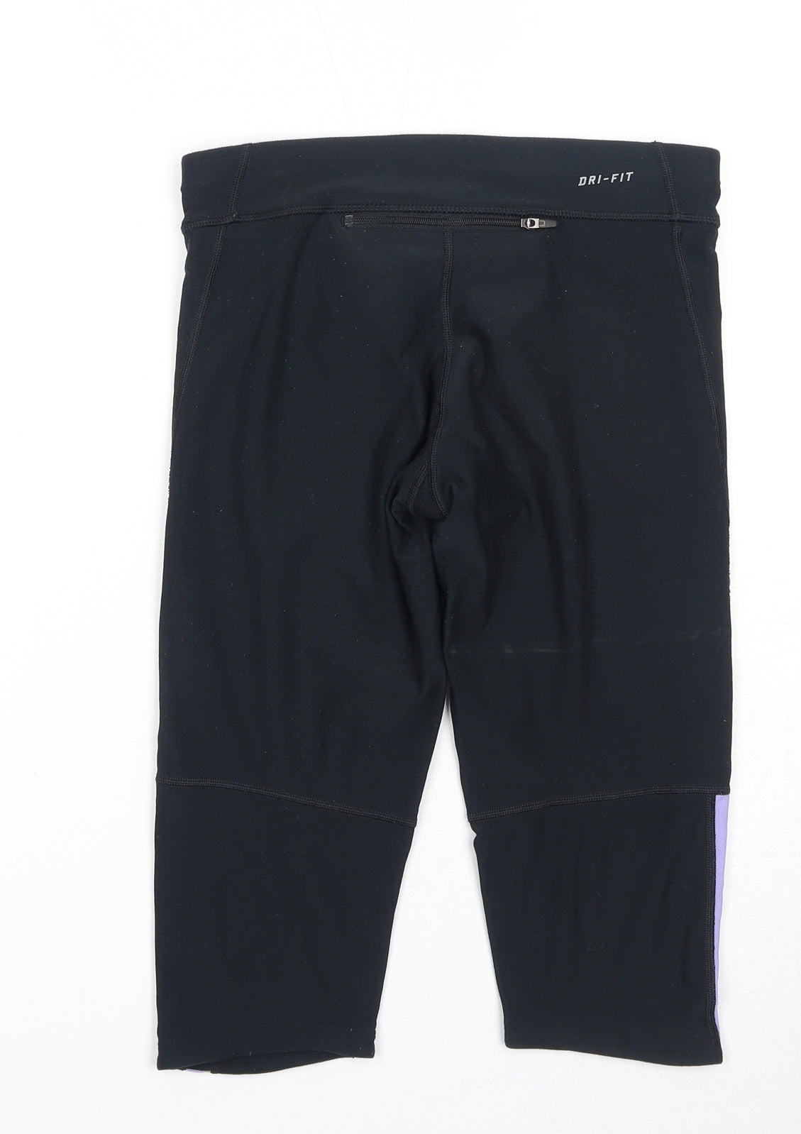 Nike Womens Black Polyester Cropped Leggings Size XS Regular Pullover