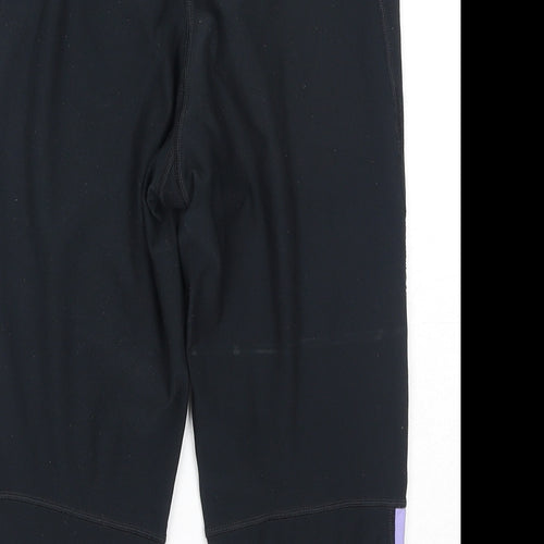 Nike Womens Black Polyester Cropped Leggings Size XS Regular Pullover