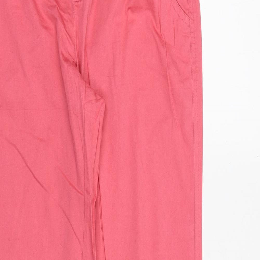 AJC Womens Pink Cotton Trousers Size 8 Extra-Slim Zip