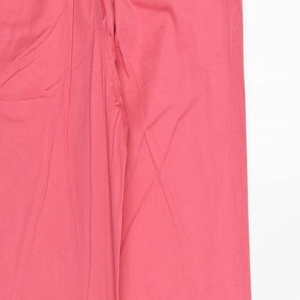 AJC Womens Pink Cotton Trousers Size 8 Extra-Slim Zip
