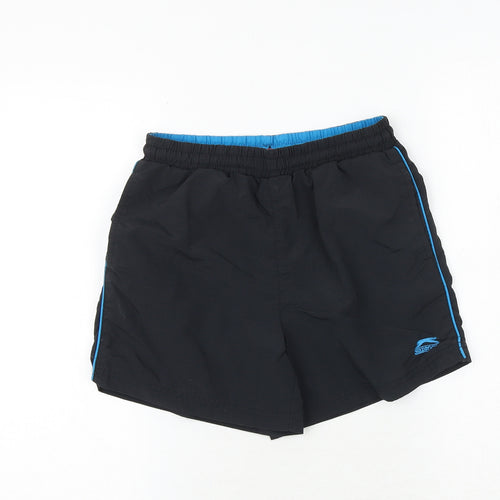 Slazenger Boys Black Polyester Sweat Shorts Size 9-10 Years Regular Drawstring