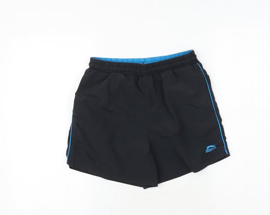 Slazenger Boys Black Polyester Sweat Shorts Size 9-10 Years Regular Drawstring